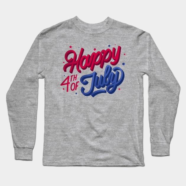 happy 4th of july Long Sleeve T-Shirt by yassinnox